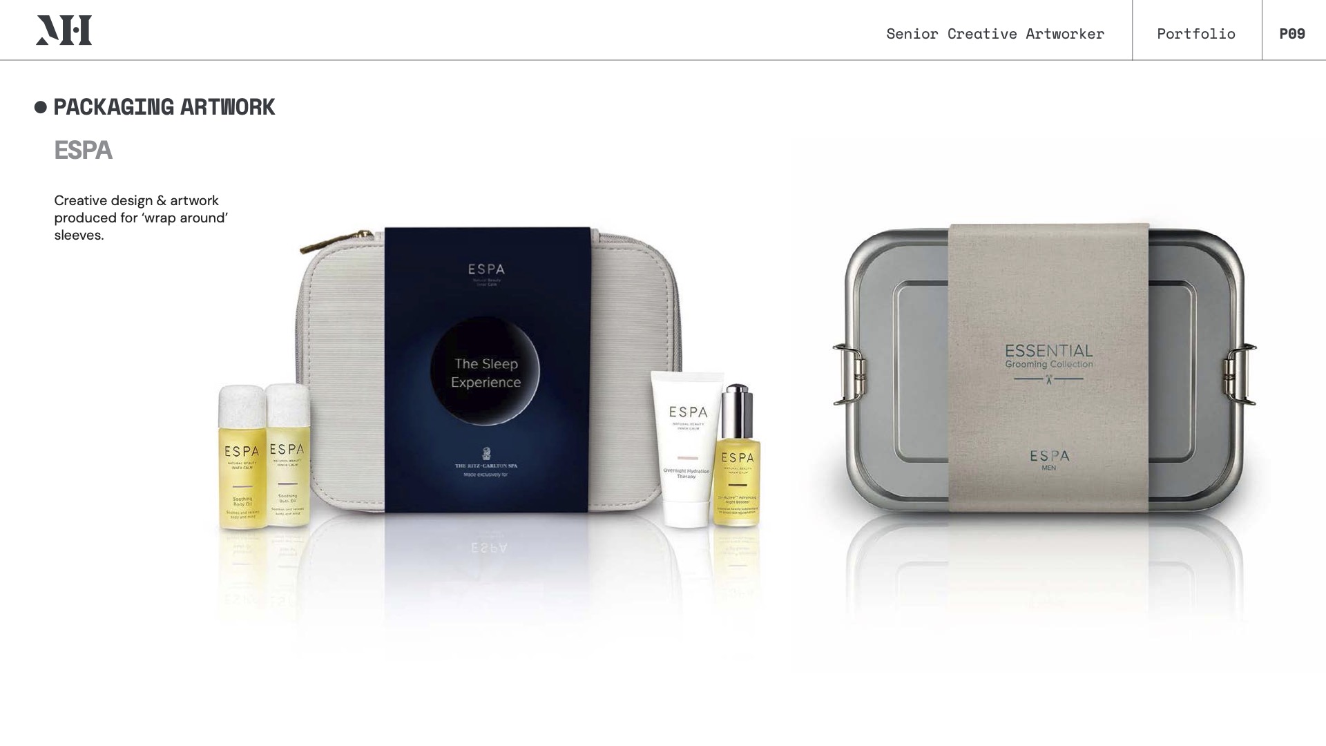 ESPA wrap-around sleeve packaging
