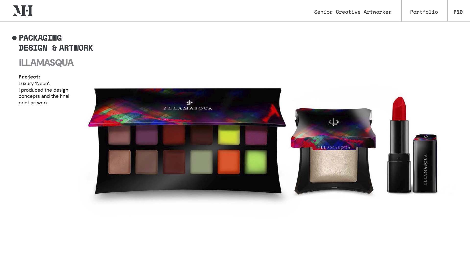 Illamasqua 'Neon' luxury packaging