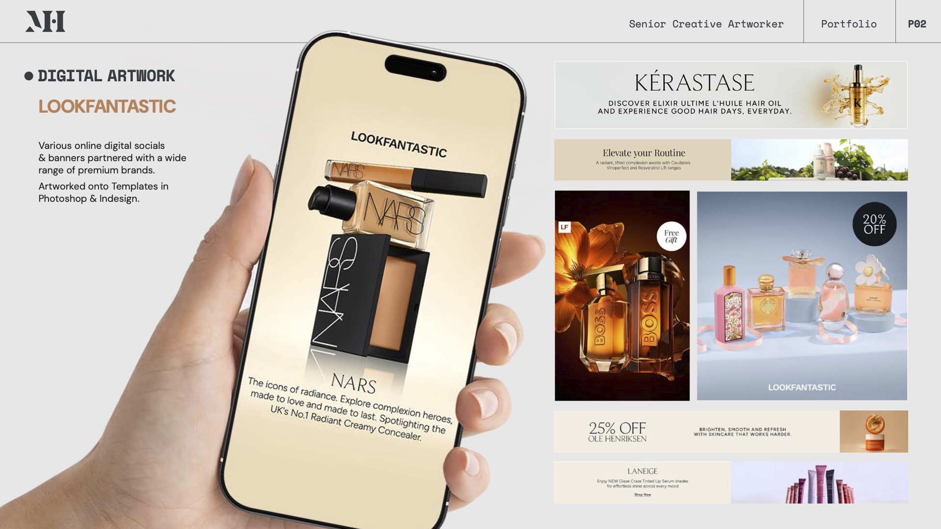 Lookfantastic digital banner artwork
